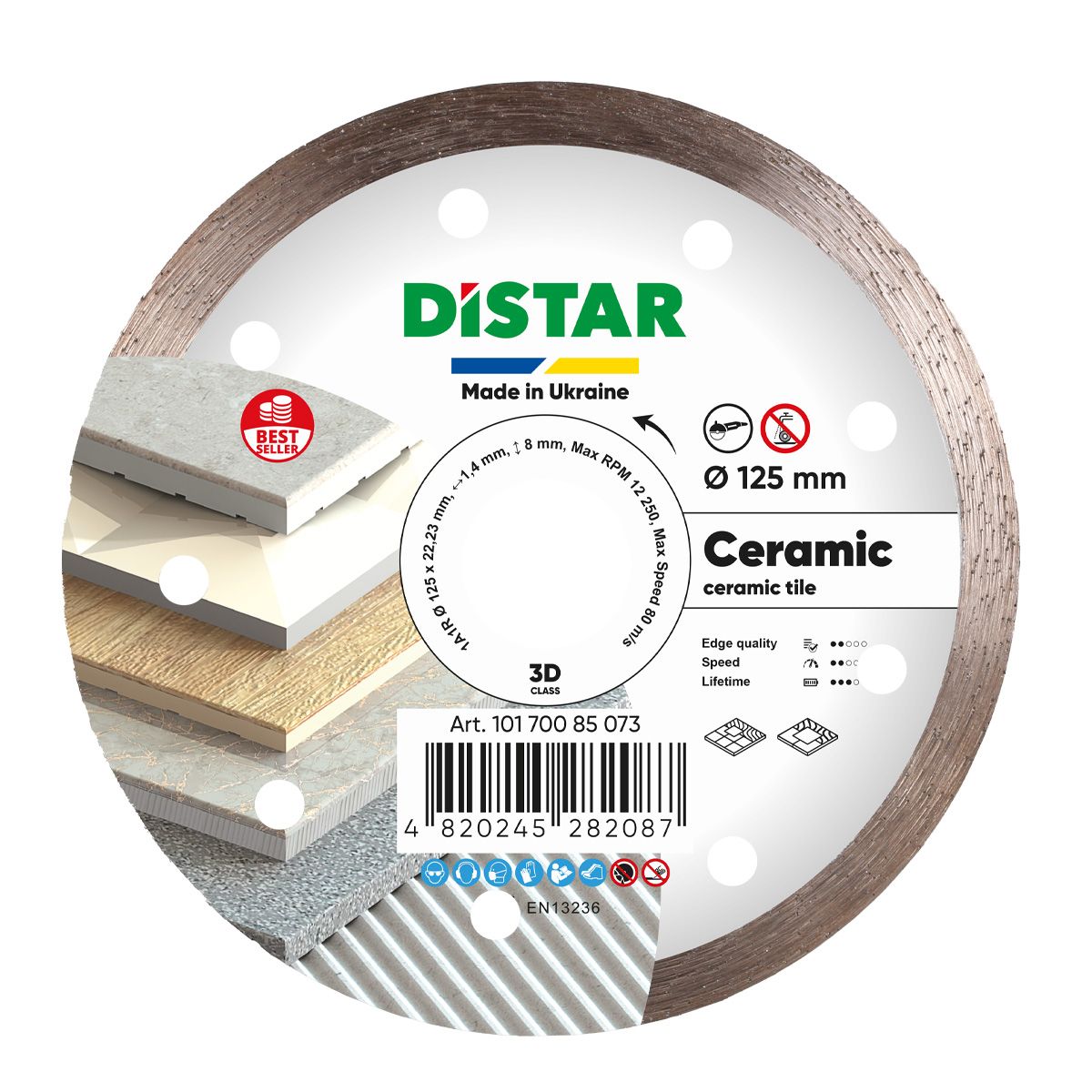 Диск алмазний для керам. плит 125 мм DISTAR Сeramics 125x22,3 (10170085073)