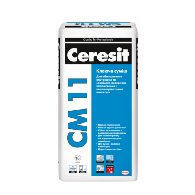 Клей для плитки Ceresit СМ 11, 25кг