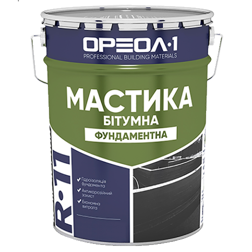 Мастика бітумна ОРЕОЛ д/фундаметну 12 кг