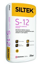 Шпаклівка цементна фінішна S-12, Siltek 20кг