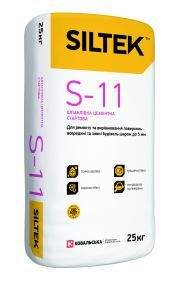 Шпаклівка цементна стартова S-11, Siltek 25кг