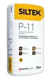 Штукатурка цементна стартова P-11, Siltek 25кг
